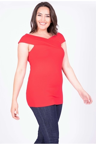 Karmen V Yaka Kolsuz Tişört (532254615)