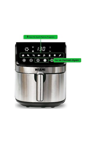 Wiami Airfryer 6.5 L V2 Akıllı Yağsız Fritöz