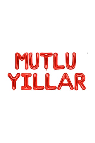 40 Cm Mutlu Yıllar Folyo Balon Seti 16 Inch 11 Harf Yılbaşı Balonu