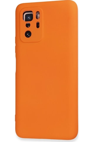 Newface Xiaomi Poco X3 Gt Kılıf Nano İçi Kadife Silikon Semeglbl - 14 - Turuncu