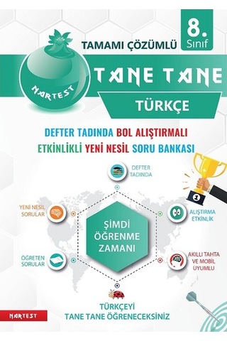 8. Sınıf Yeşil Tane Tane Türkçe Soru Bankası- Nartest
