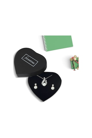 Forentina İnci Modeli Kolye Küpe Set  Ps1596