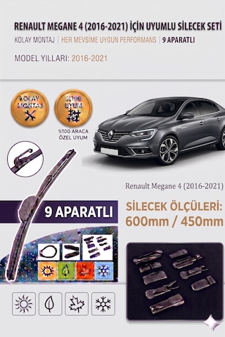 Renault Megane 4 Ön Cam Silecek Takımı 2016-2021