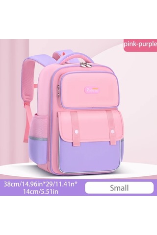 Dream011 Yeni Moda Basit Büyük Kapasiteli Düz Bölümlü İngiliz Tarzı Yeşil Küçük Öğrenci Okul Çantası Yeşil