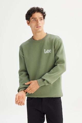 Lee Regular Fit Normal Kesim Bisiklet Yaka İçi Polarlı Yeşil Sweatshirt