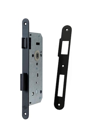 Sessiz İç Oda Kapı Kilidi Wc-banyo Siyah 40mmx23mm