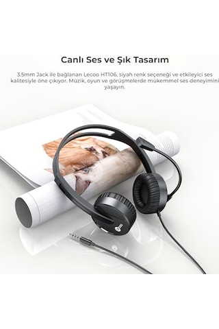 Usb Kablolu Mikrofonlu Kulak Üstü Kulaklık - Pc Laptop Tablet Telefon Uyumlu Ergonomik Kulak Yastıkları Iş Oyun Ç