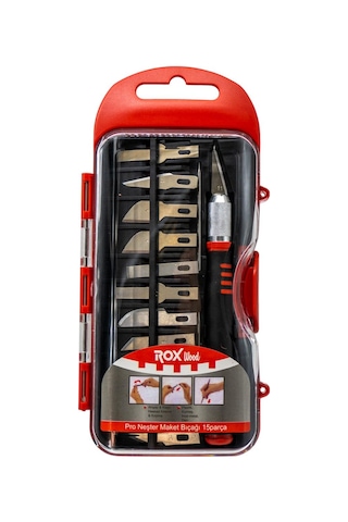 ROX Wood Hobi Kretaur Bıçağı Seti 15 Parça (153ROX0180)