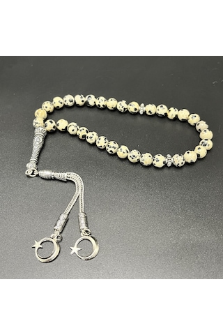 Yıldız Doğal Taş Dalmaçyalı Jasper 8mm 33lük Doğal Taş Tesbih