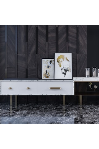 Agora Zamak Kulp Dolap Çekmece Ünite Komidin Kulbu 192mm Siyah