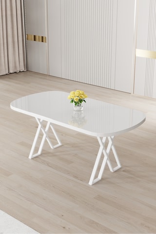 Canisa Jolin Serisi Mdf Sabit 90x168 Mutfak Masası Beyaz Masa