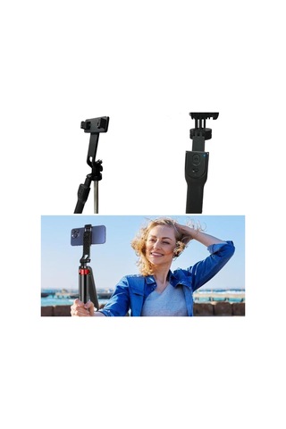 150 Cm Selfie Çubuğu Tripod, Led Işıklı, Bluetooth Uzaktan Kumandalı, 360 Dönebilen Telefon Tutucu, Katlanabilir Hafif Vlog, Canlı Yayın, Seyahat Ve Selfie Çekim Standı Neepho Np-l2s