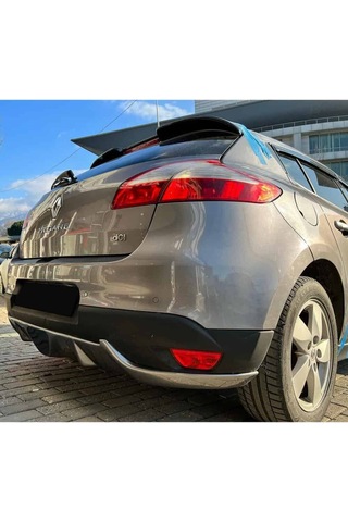 Renault Megane 3 Rs Difüzör Coupe Uyumlu Parlak Siyah Plastik Egzoz Görünüm Arka-difizör-bodykit-ek