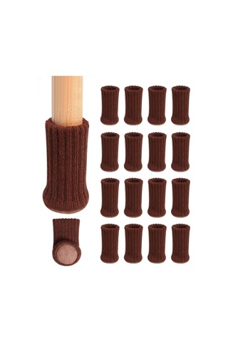 Dofolink 16 Adet Mobilya Ayak Koruması, Yüksek Esnekliği, Kayma Engeli, Yünlü Dokuma, Zemin Skoru Ve Gürültü Azaltıcı, Daire-kare Ayaklar İçin Uygun