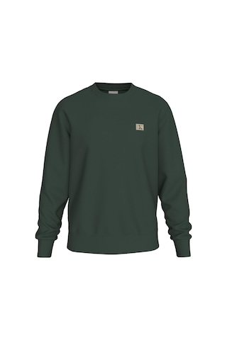 Calvin Klein Ls Eu Badge 350terry Cn Erkek Yeşil Sweatshirt-9574 Sycamore