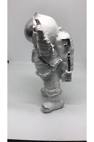 Lebson Dekoratif Polyester Buz Beyazı Astronot Gri