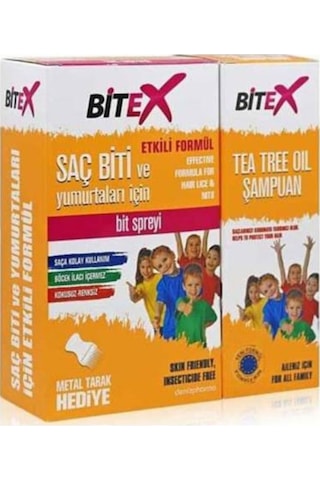 Bitex Bit Spreyi 100 ML + Şampuan 150 ML + Çelik Tarak Bitex Bit Spreyi 100 ML + Şampuan 150 ML + Çelik Tarak
