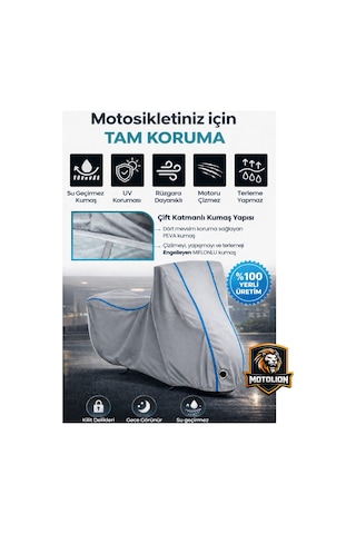 Honda Cg 125 Topcaseli Mavi Dikişli Kilitli Motor Brandası Motosiklet Örtüsü
