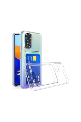 Ardemix Redmi Note 11 Pro 5g Kılıf Kartlıklı Şeffaf Setra Clear Silikon Kapak - Renk Renksiz