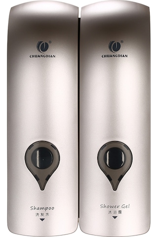 Leezsing Chuangdıan 300ml 2 Duvara Monte Çift Başlıklı Manuel Sabunluk Duş Jeli Sıvı Şampuan Dispenseri Tutucu Otel Ev Banyo İçin--şampanya Altını