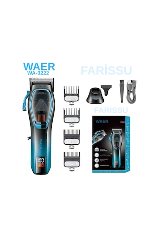 Waer Wa-0222 Profesyonel 9000 Rpm Manyetik Motorlu Saç Kesme Makinesi 3 Saat