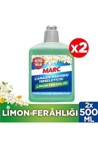 Marc Çamaşır Makinesi Temizleyici & Koruyucu Kireç Önleyici Limon Ferahlığı 2 x 500 ML