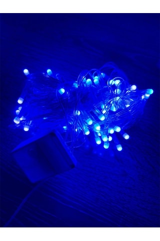 10m 100 Led Damla Uçlu Mavi Işık Şeffaf Kablo Mz-17-6 Çok Renkli