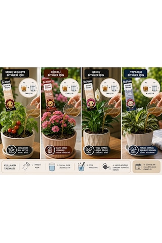 Dr.plant 4 Farklı Bitki Çiçek Ve Sebze Meyve Coşturan Besin Serumu