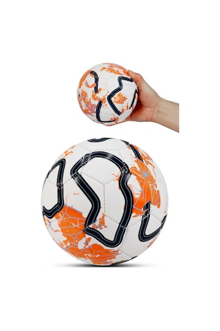 Hentbol Topu Renkli Color Soft Katmanlı Çocuk Mini Futbol Topu No:1 İç Mekan Minik Top F77 Beyaz