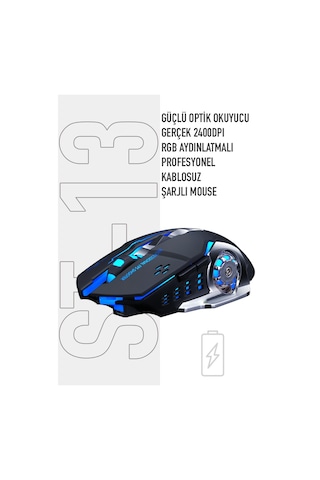Steep Solid ST-13S Kablosuz Wiriless RGB Oyuncu Optik Mouse