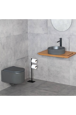 Lena - Tezgah Üstü Mat Füme Lavabo - E-w1001mf- Diğer