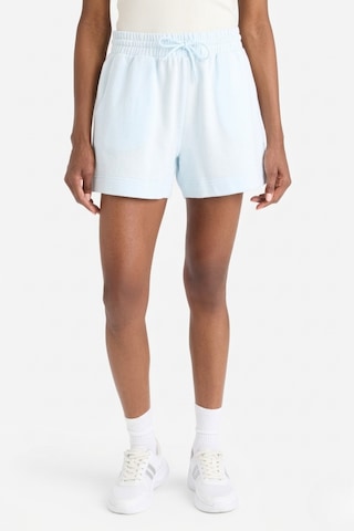 Soft&Basic Kadın Rahat Kalıp Cepli Beli Lastikli Kısa Paça Mavi Şort