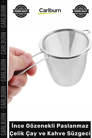 Süzgeç Mikro Filtre Ergonomik Kupa Demlik İnce Gözenekli Paslanmaz Çelik Çay Kahve Süzgeci Çok Renkli