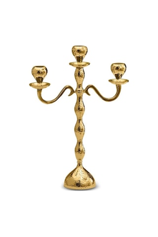 Karaca Arlen Şamdan 3'lü Gold 38x29 cm Karaca Arlen Şamdan 3'lü Gold 38x29 cm