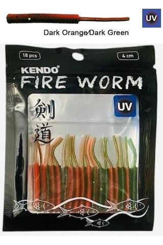 Kendo Fire Worm 5cm 18adet Lrf Silikonu Yapay Yem