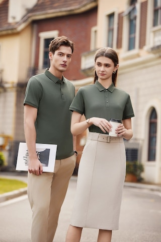 New Performance Arw50329 Serintutan-antibakteriyel-yüksek Kalite Düğmeli Polo Yaka Tshirt Asker Yeşili