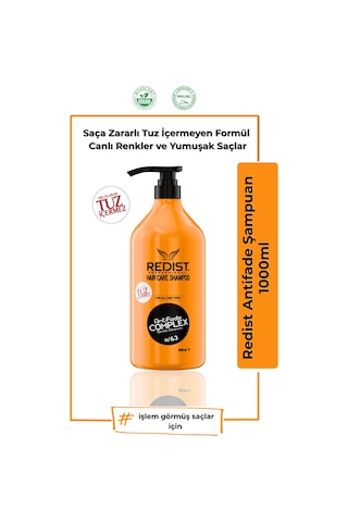 Redist Redist Brezilya Fönü Yapılmış Saçlar için Tuzsuz Şampuan 1 L