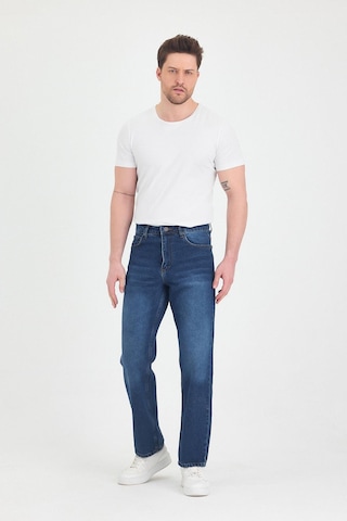 Polo State Erkek Baggy Fit Kot Pantolon Mavi Mavi
