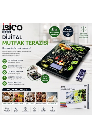 Cam Mutfak Tartısı Terazi Lcd Ekran 5kg/1gr Pilli Gr/oz/ml/ıb Ölçüm İ11-028 Bx40 Çok Renkli