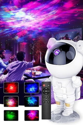Astronot Projektör Gece Masa Lambası Gökyüzü Star Projeksiyon