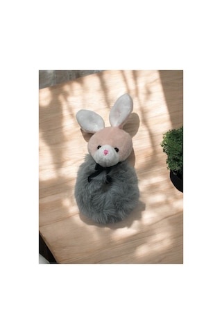 Tavşan Figürlü Peluş Lastik Simit Toka Gri - 673860736 Gri Tavşan Figürlü Peluş Lastik Simit Toka Gri - 673860736 Gri
