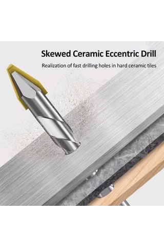 Pazly 6-12mm Eğimli Başlı Eksantrik Matkap Ucu Seti - Cam, Beton, Seramik, Tuğla Ve Ahşap İçin