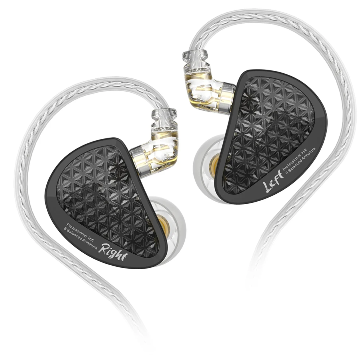 Kz As16 Pro 16ba Siyah Mikrofonlu 3.5mm Dengeli Armatür In-ear Monitör Kulak İçi Kulaklık Kz-as16-pro-16ba-mıc-bk