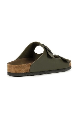 Slazenger Lens Erkek Haki Çift Toka Günlük Terlik Haki