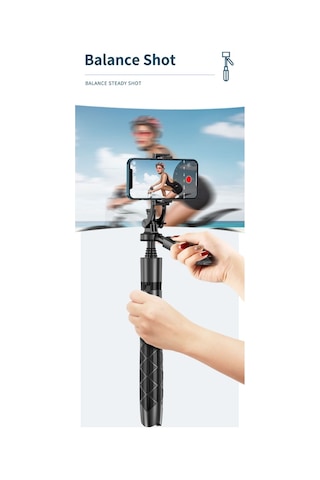 Geeksen L16d Tripod Telefon Tutucu: 1.55m Genişletilebilir, 3 Renkli Işık, Bluetooth Kumanda, Sabit Alüminyum, Seyahat Kolaylığı