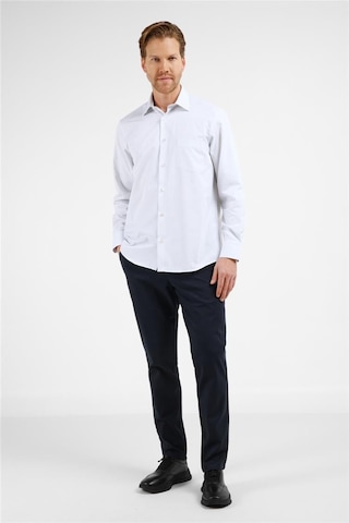 İmza Beyaz - Gri Çizgili Desen Sert Yaka Uzun Kol Cepli Comfort Fit Pamuklu Gömlek 1004255275 Beyaz - Gri