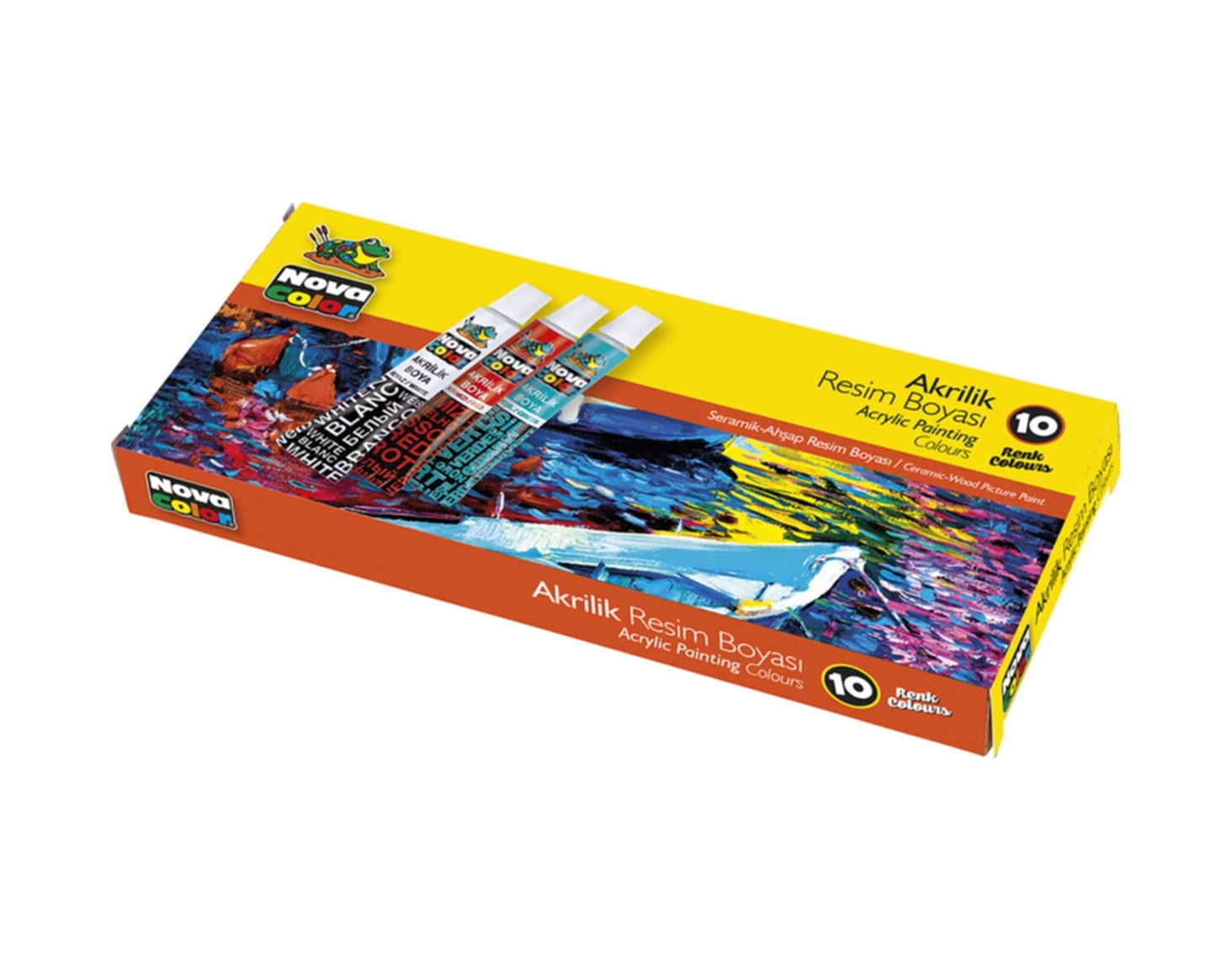 Color Nc-287 Akrilik Boya 10'lu Tüp Karışık, Çok Renkli