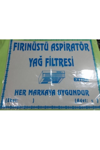 Fırın Üstü Aspiratör Filitresi 5 Ad