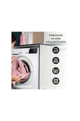 Gri Renk Boru Hediyeli Banyo Perdesi Gri