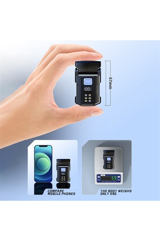 Taşınabilir Mini Anahtarlık Işık Led Yüksek Parlaklık El Feneri Siyah